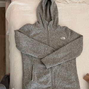 The North Face Women’s Large Gray Full-Zip Hooded Sweater